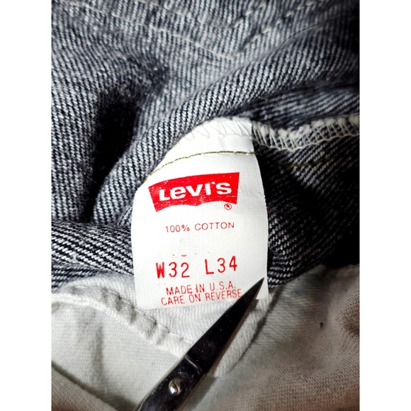 Levi Strauss Men's 505 Jeans Acid Wash W31 x L33 Straight Leg Denim Made in USA - Picture 6 of 10